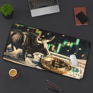 Crypto Bitcoin Desk Mat, Bull Run Desk Mat, Benjamin Franklin Desk Mat, Bitcoin Mousepad, Day Trade Desk Mat, (in 3 sizes)