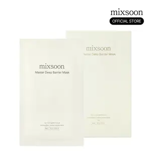 [mixsoon Official Shop] Master Deep Barrier Sheet Mask (5EA) - Korean Skincare Moisturizer, Hydrating Sensitive Skin Mask with Centella Asiatica, Madecassoside, Ceramide NP for Smoother Glass Skin Antioxidant Mask