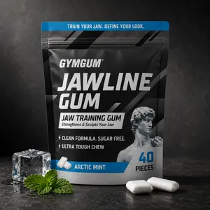 GYMGUM Jawline Gum – 10x Harder Chew | Ultra Tough Jaw Training Gum