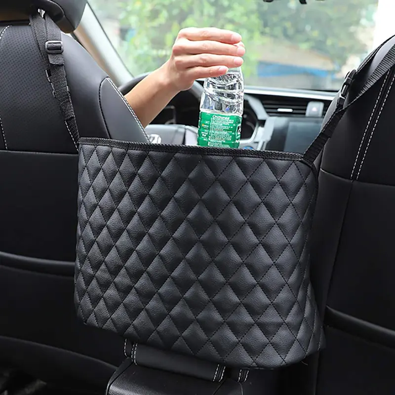Car Seat Storage Bag, Stitched Design Organizer, Effective Space Saving, Universal Car Interior Accessory, Keep Essentials Handy Car Accessories, Interior Accessories For Car, Vehicle, Auto Accessories Interior