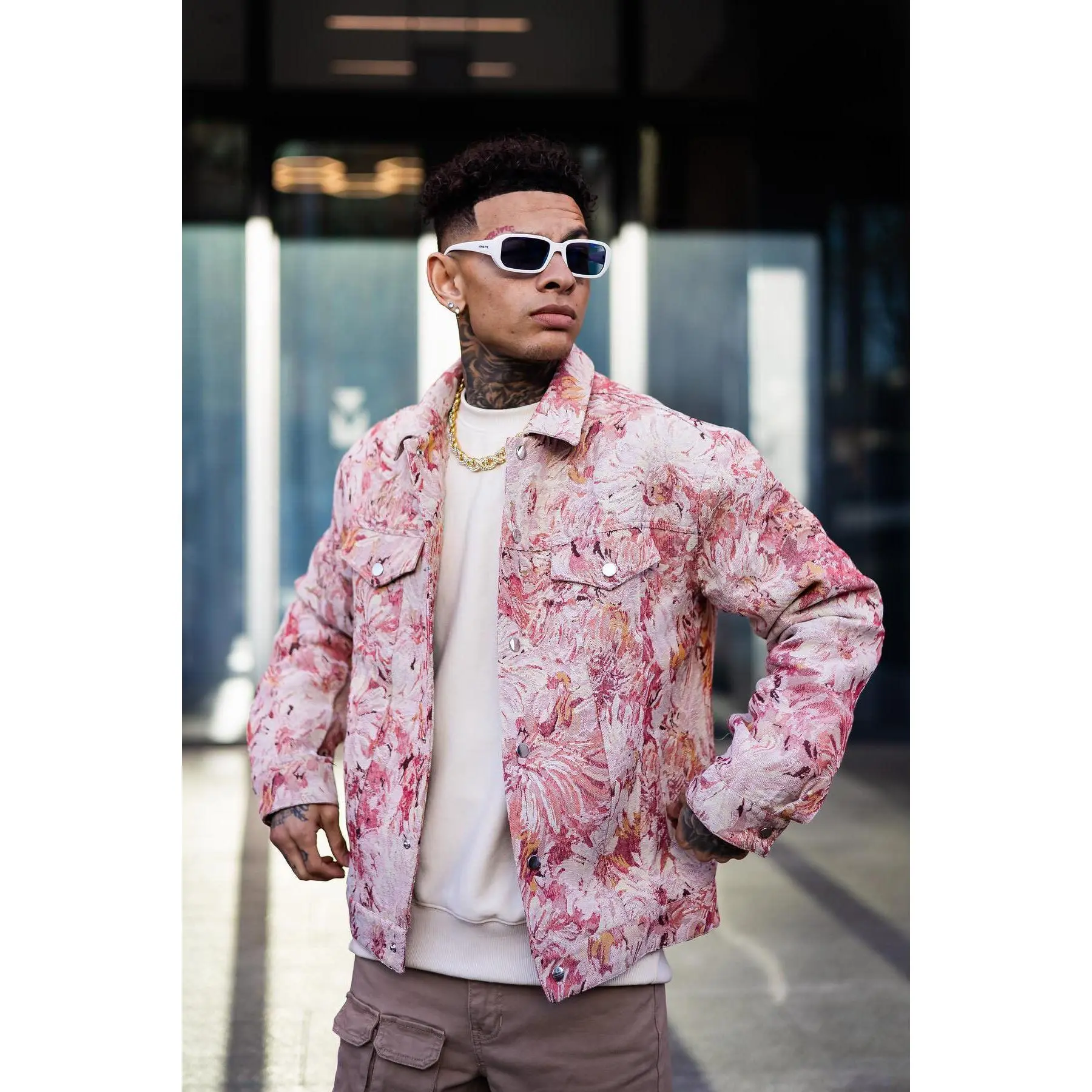 All You Need Is Tapestry Trucker Jacket - Pink/combo All You Need Is Tapestry Trucker Jacket - Pink/combo