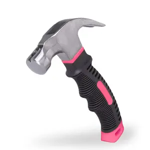 8-oz.Pink Color All-Purpose Stubby Hammer with Magnetic Starter  for Ladies and Women |   Great General Household Projects Garage College Dormitory Office MoreQuesear