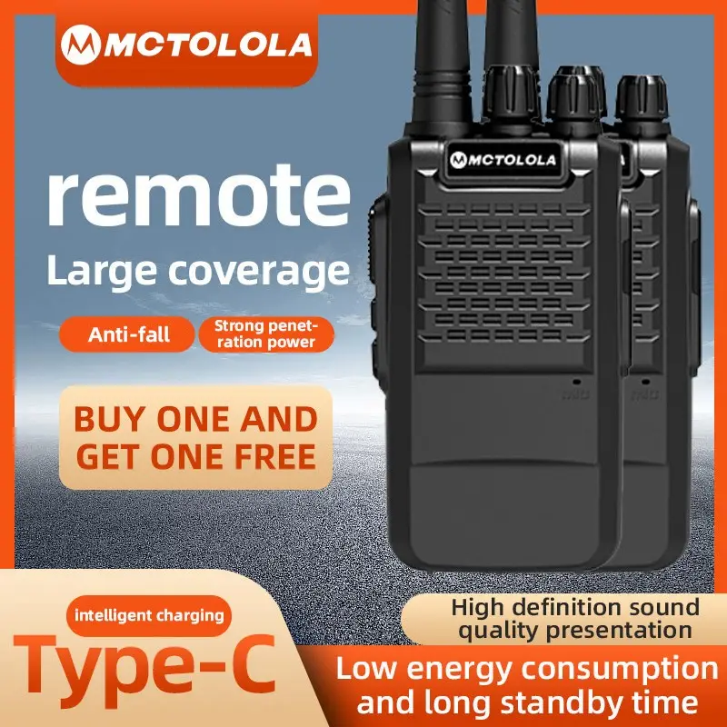 (Buy one get one free) Portable UHF analog Walkie Talkie, Walkie Talkies with dustproof, durable design, supports Type-C charging, 22-day standby time, suitable for outdoor exploration teams, traveling, hiking
