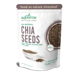 ALOVITOX Organic Chia Seeds - Vitality Boost with Omega-3, Fiber & Antioxidants for Heart Health & Weight Control - Vegan, Non-GMO