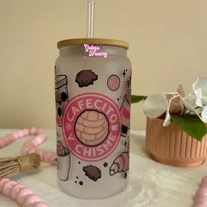 Cafecito Y Chisme Glass Cup