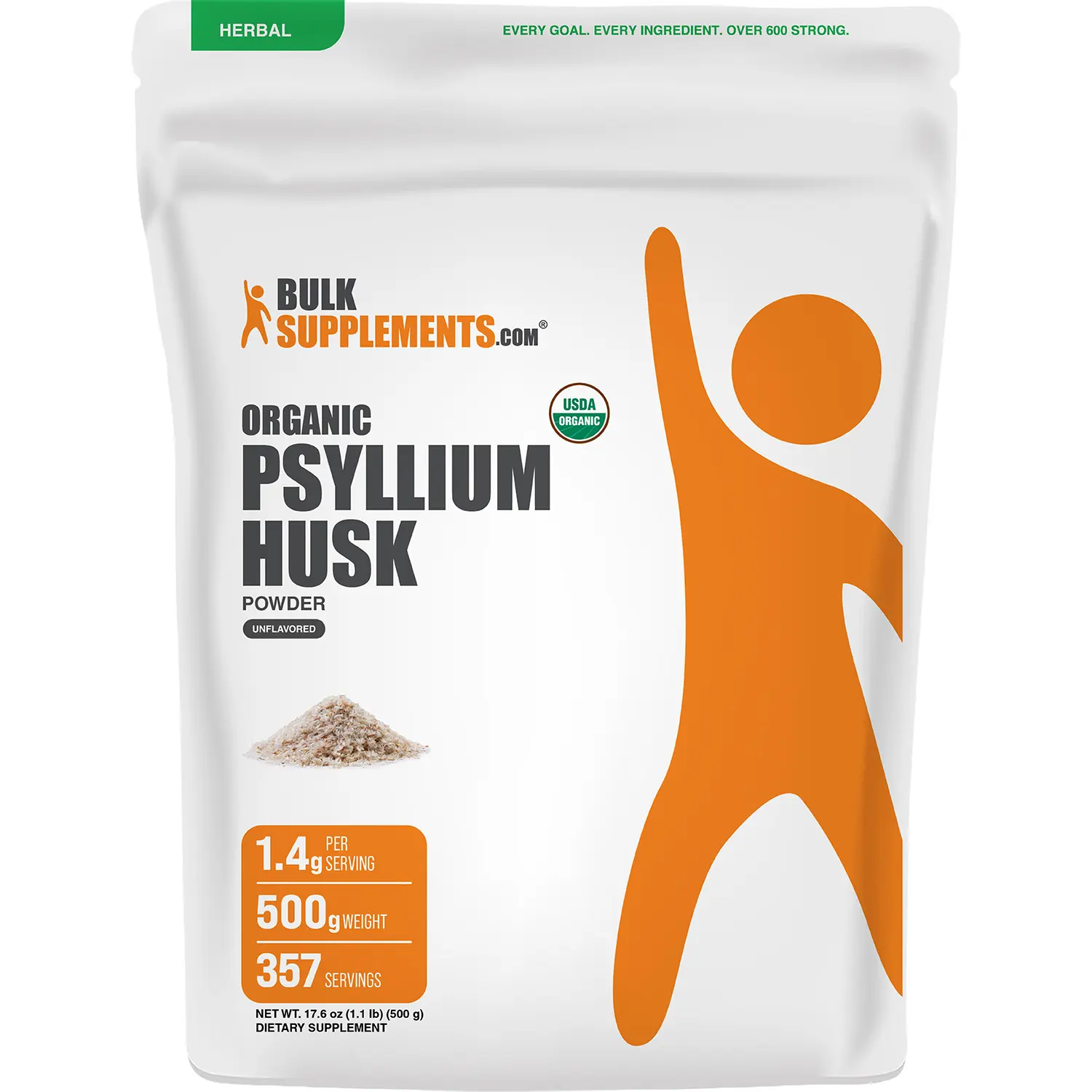 BulkSupplements - Organic Psyllium Husk Powder - Digestive Support - Anti-Inflammatory - 500g - 1.4g per Serving BulkSupplements - Organic Psyllium Husk Powder - Digestive Support - Anti-Inflammatory - 500g - 1.4g per Serving