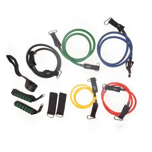 SPINTO FITNESS Premium Elastic Resistance Tube Bands Set - Durable Non-Slip Workout Gear, Multi-Exercise Equipment for Home & Gym Resistance Band Workouts, Yoga Sessions, Workout Bands, Premium Elastic Band