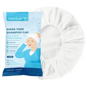Fresh Scent Rinse-Free Shampoo Cap for Elderly & Bedridden Patients Post Surgery Waterless Hair Washing Shower Caps - 1 Pack