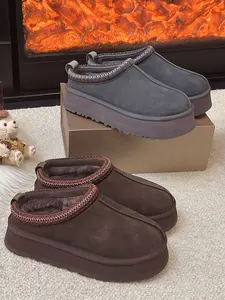 Women's Cotton Slippers Simple Slip-On Thick Sole Comfortable Fleece Lined Shoes, Casual Home Footwear for Daily Wear Fuzzy Warm Slippers