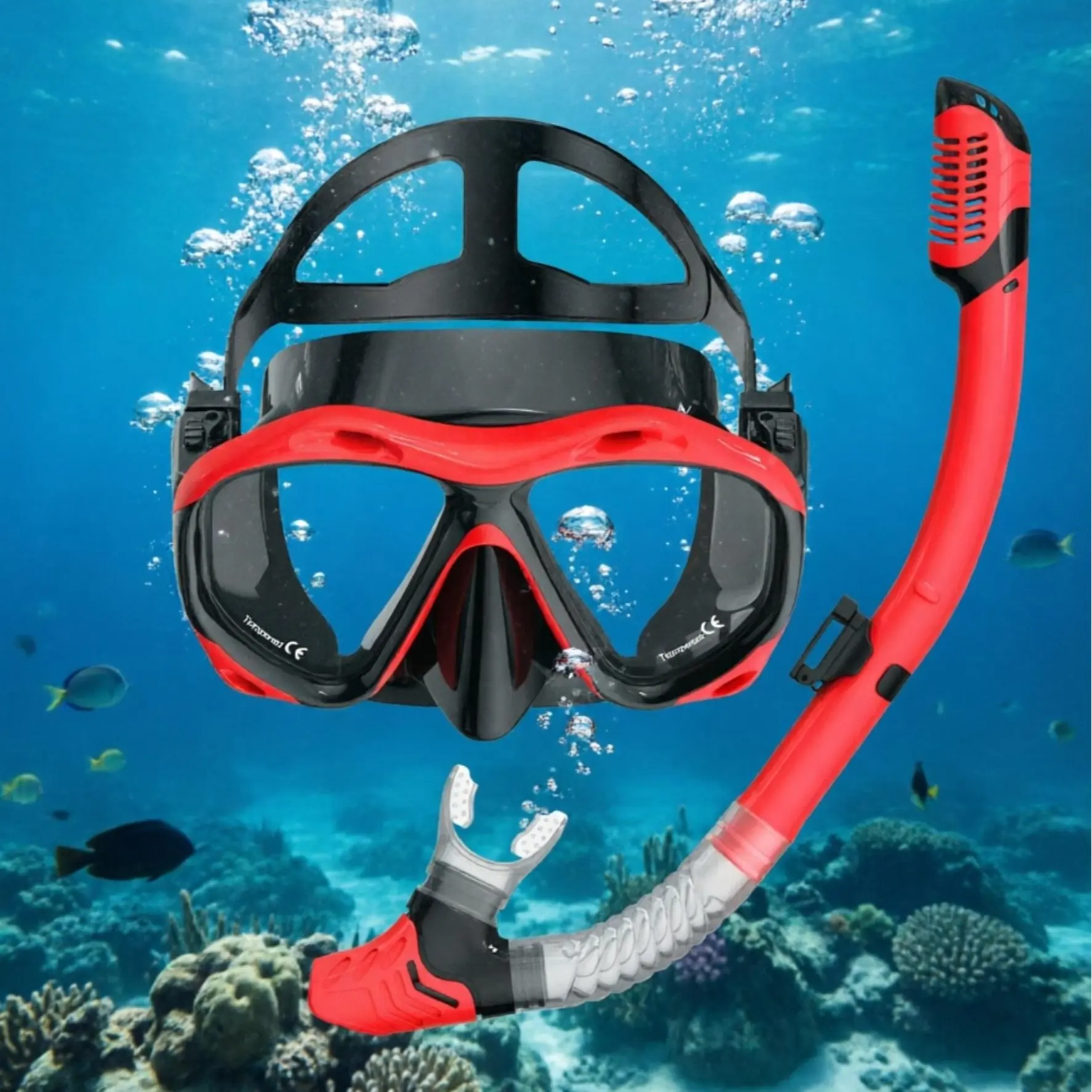 Adult Snorkeling Gear Set - Full-Dry Snorkel, Diving Mask with Corrective Myopia Vision for Swimming Training, Water Sports Diving Use