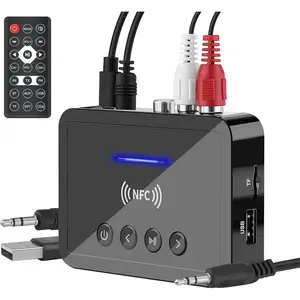 Bluetooth 5.0 Transmitter Receiver Adapter Audio 3 in 1 Bluetooth Audio Adapter 3.5mm AUX RCA Optical USB HiFi Stereo Music, FCC Pass 2A4RO-M6