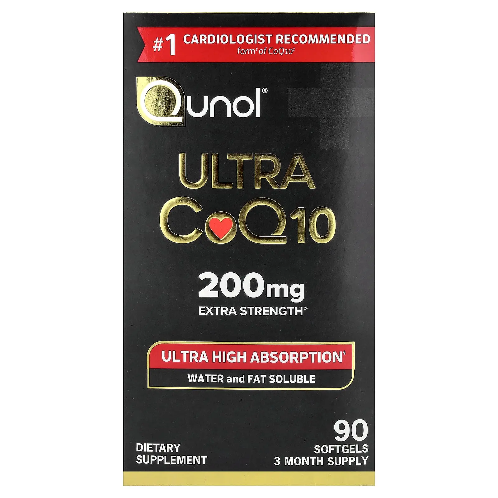 Qunol Ultra CoQ10, 200 mg, 90 Softgels