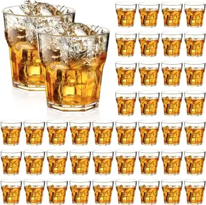 50 Pcs 3 oz Unbreakable Acrylic Shot Glasses Bulk - Clear Stackable Small Whiskey Glasses | Mini Beer Mugs for Bars, Vodka, Wine & Mixed Drinks