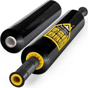 Modern Innovations Stretch Wrap with Handles, 15-Inch (2 Pack) Packing Supplies for Moving, Plastic Shrink Film Roll for Wrapping Furniture, Pallets, Carpet - 2 Pack (2x1000 ft) with Handles