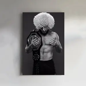 1pc Frameless  Vintage Canvas Poster,  Fighters Wall Art, Iconic  Scene with Wrestlers, Ideal for Bar, Lounge, for Man Cave Decor for History Enthusiasts, Wrestling Room Decor | Historical Scene Decor | Textured Canvas Art, Photo, Print