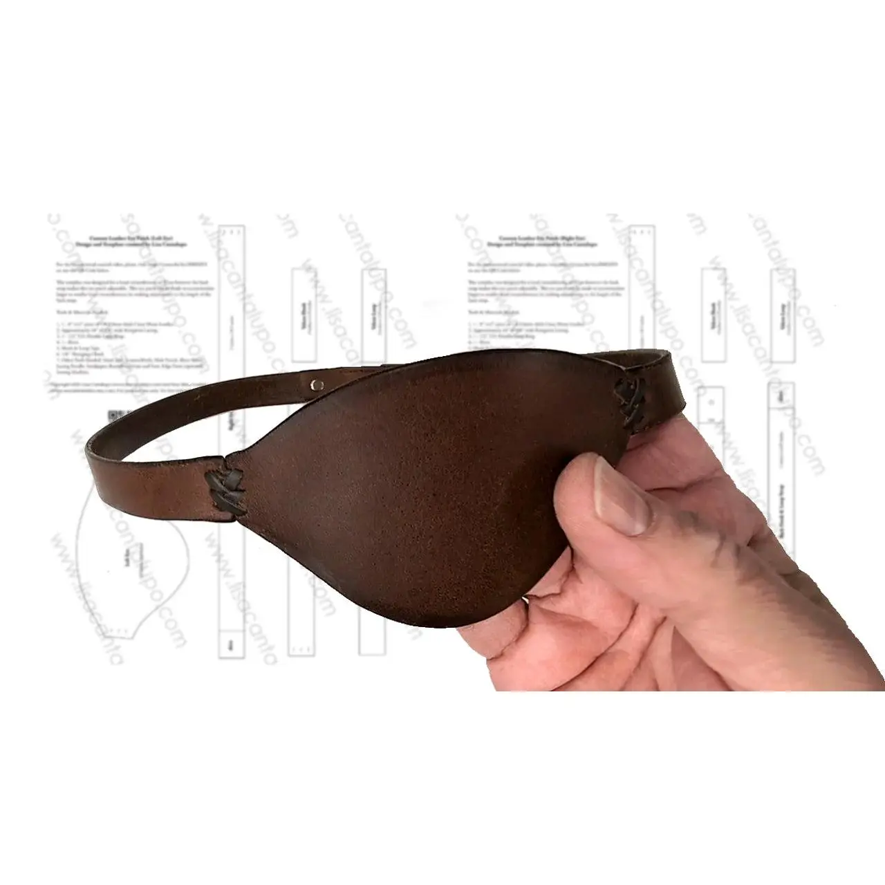 Custom Leather Eye Patch Templates; Right or Left Eye, PDF or SVG File with Instructions and Video