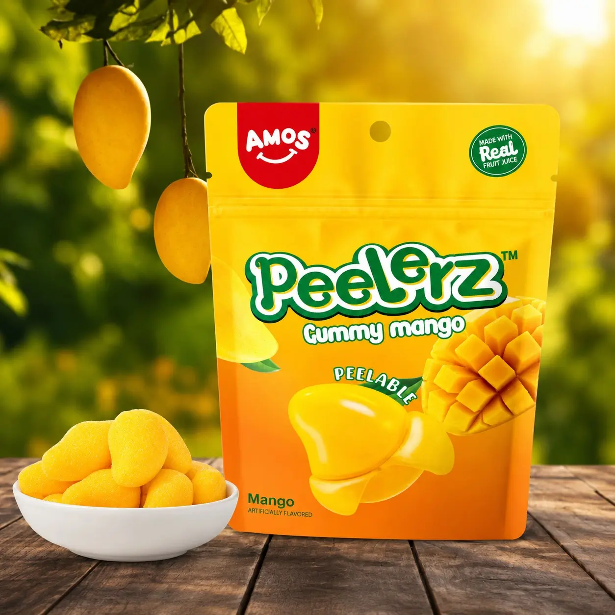 Amos Peelerz Mango Gummy Candy 6oz Bags | 3, 6, 12 Pack Bulk|Viral TikTok Snack