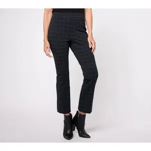 Isaac Mizrahi Live! Tall Printed Ponte Baby Bootcut Ankle Pant