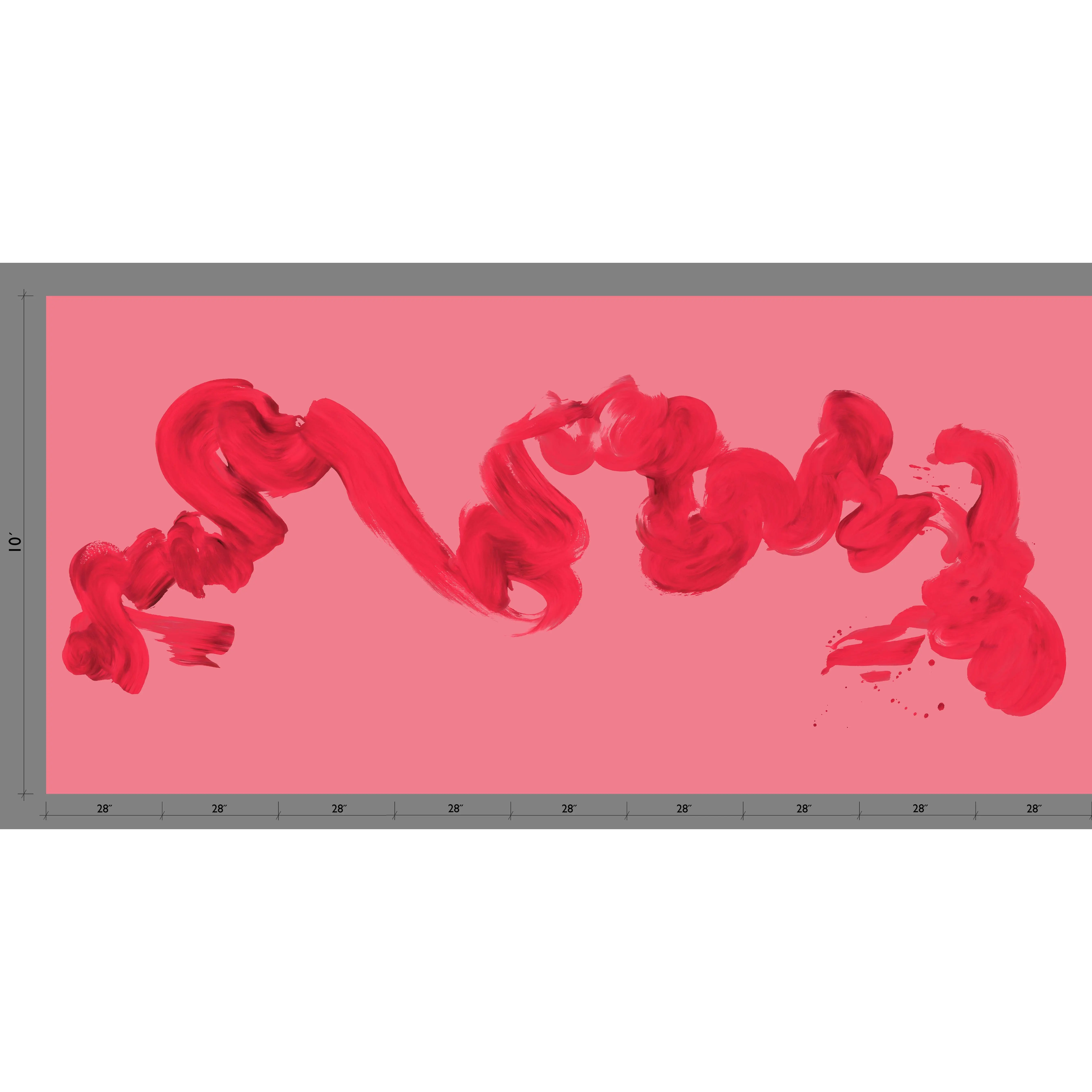 Abstract Art© Mural Wallpaper in Candy