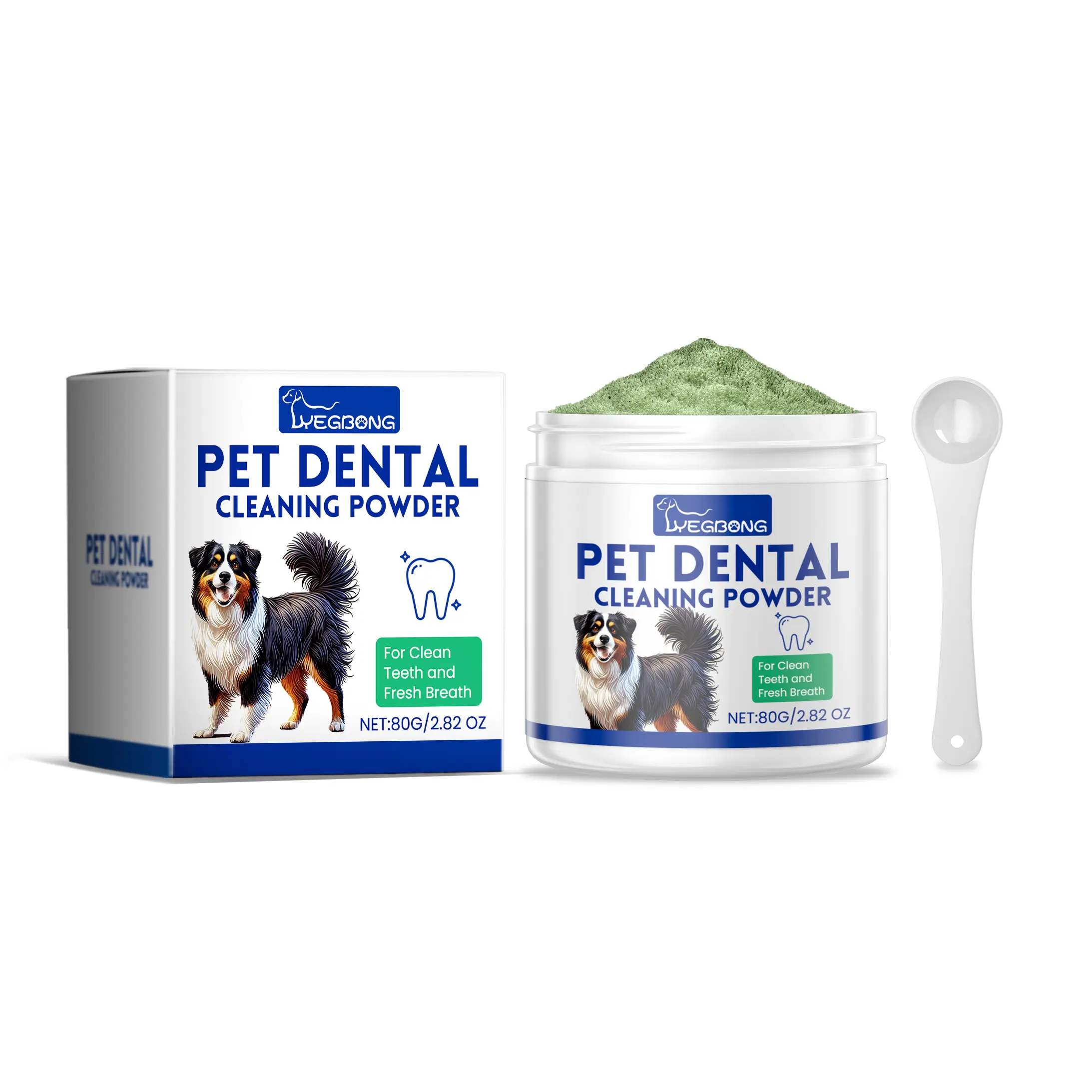 Dog Dental Powder - Natural Oral Care Food Topper with Natural Botanicals, Tartar Control, Sensitive Stomach-Friendly, High Palatability, No Harsh Ingredients, Convenient Maintenance for All Sizes Dogs, Freshens Breath & Cleans Teeth
