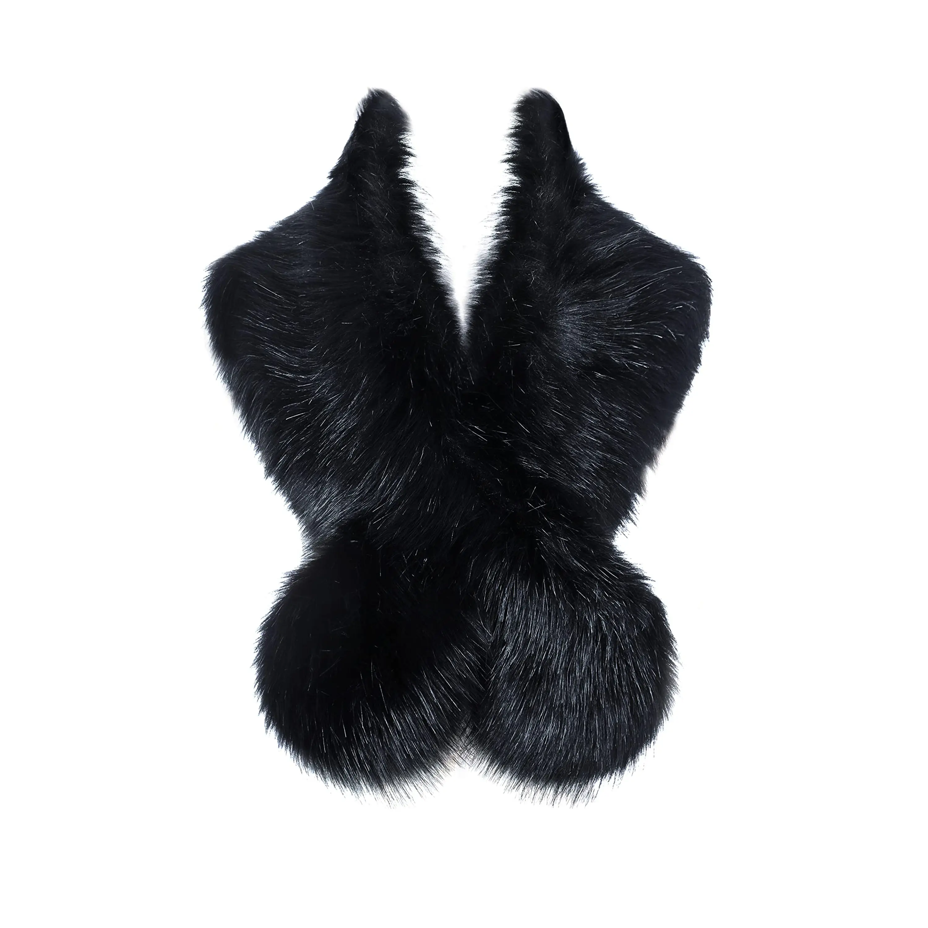 BABEYOND Women's Faux Fur Shawl Party Faux Fur Collar Fur Wraps for Winter Bridal Wedding Cover Up