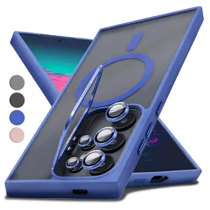 MagSafe Wireless Magnetic Durable Smartphone Case - Shockproof Bumper, Hard Transparent Back Cover, Silicone Frame, Camera Bracket Stand for Compatible Phones | Phone Accessories #MothersDayGift #GiftsForHer#SummerVibes summervibes