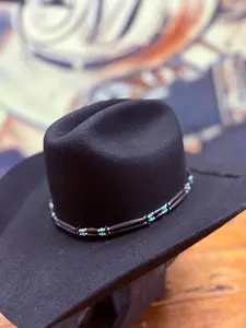 Hat Band - Bone/Horn - Black