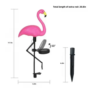 Flamingo Solar Light Outdoor Garden Decorative Wooden Post Decoration, Perfect for Pathway Driveway Flower Bed Yard Art Gift