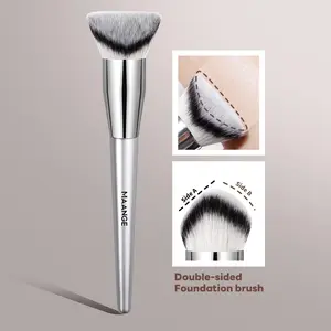 MAANGE 1pc 3D Foundation Brush, Soft Dense Synthetic Hair Blending Brush for Liquid Cream Foundation Bronzer Contour, Essential Beauty Tools for Daily Use, Makeup Accessories Gifts for Friends