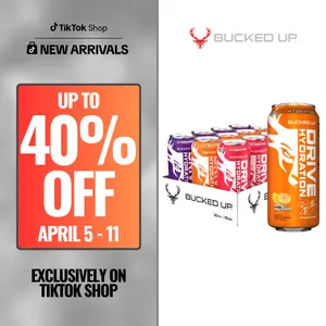 Bucked Up DRIVE Hydration Drink for Athletic Performance, Focus, and Energy - One Case [Twelve 16-ounce Cans)