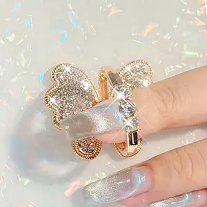 Sparkling Butterfly Ring Phone Stand, Full Diamond Design, Elegant Mobile Holder, Perfect Gift for Women, Stylish Accessory, Cellphone, Grip, Durable