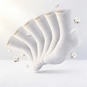 6 Pairs Crew Socks for Men & Women  Cushioned Cotton Athletic Socks | Long Sports Socks for Running & Hiking