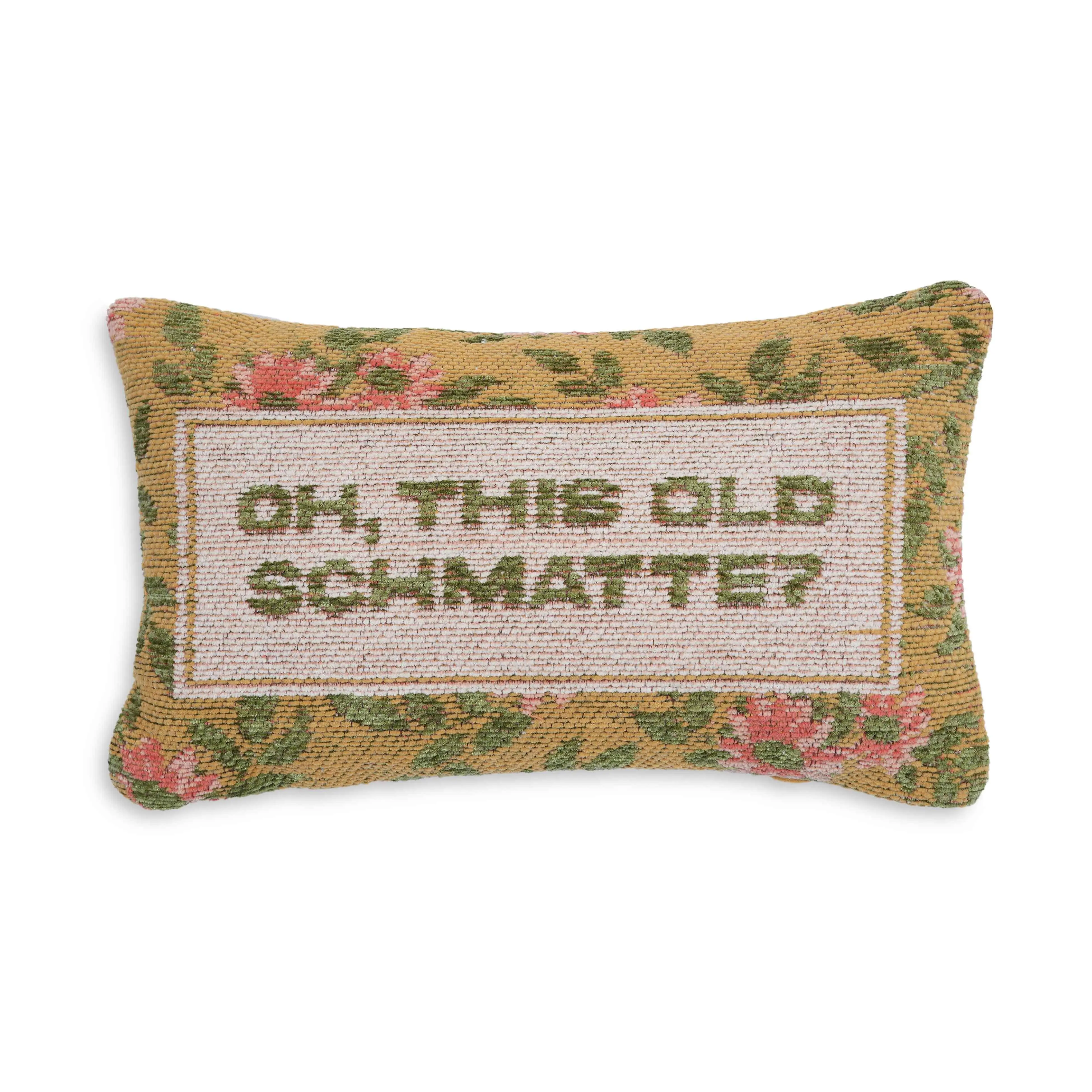 Oh, This Old Schmatte 15"X9" Jacquard Cotton Throw Pillow
