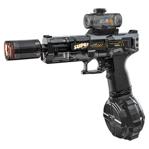 2026 New LED Light Up Electric Water Blaster, High Speed Continuous Shooting Water Squirt Toy, Large Capacity Summer Outdoor Toy, Beach Pool Party Water Fight Game, Cool Ice & Fire Light Effect, Fun Summer Water Play Toy for Kids Boys Girls Adults