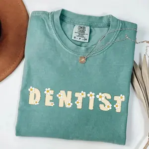 Dental Hygienist T-Shirt - Floral Comfort Colors Graduation Gift For Dental Assistant Dental Student