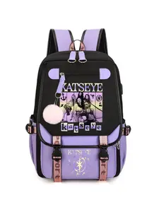 KATSEYE Themed Casual Backpack Lightweight Laptop Rucksack School Bag with USB Port for Students