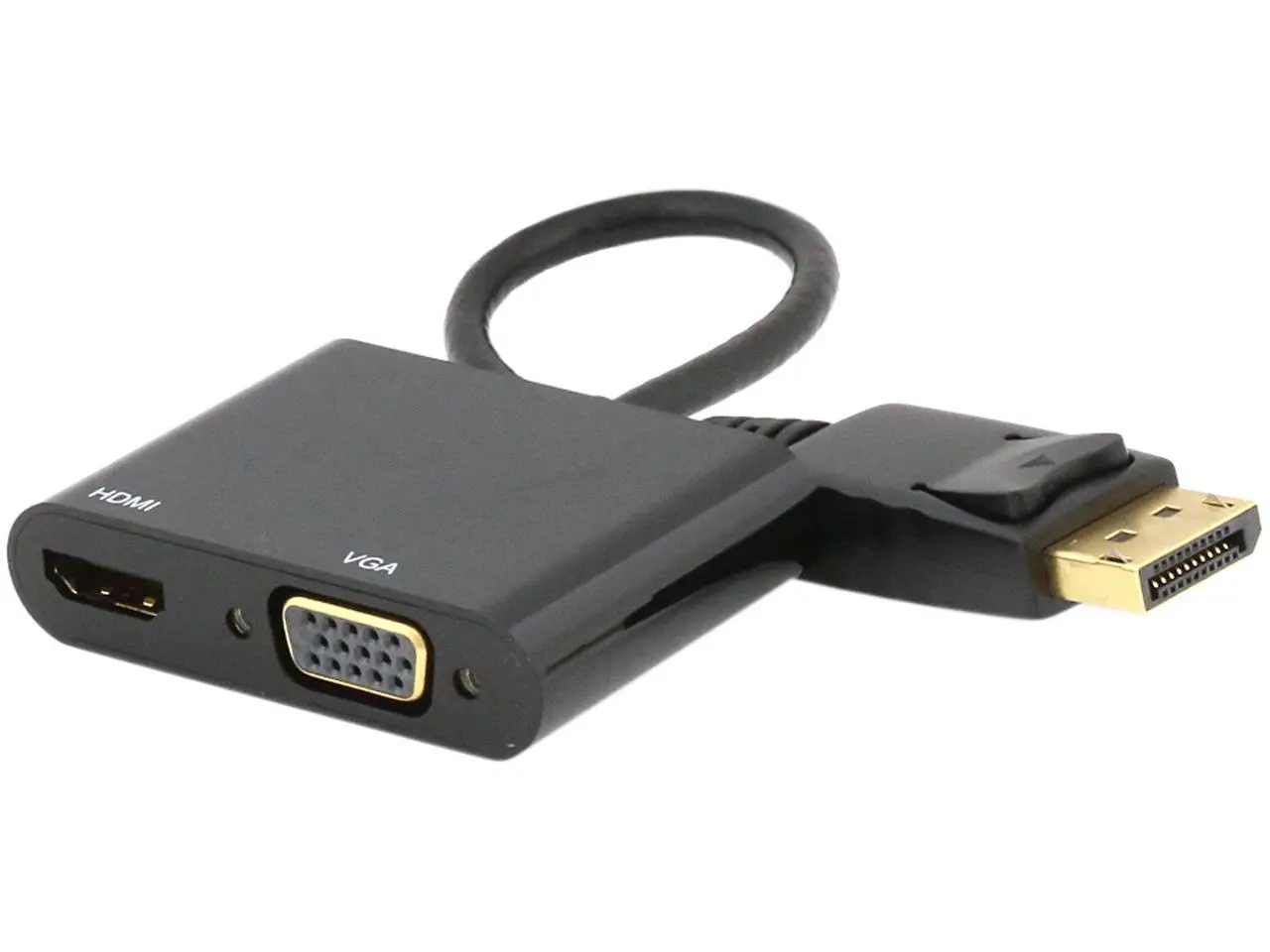 Nippon Labs 30DP-HMVG2-4K DisplayPort 1.2 to HDMI / VGA Travel Adapter Converter, 4K Ready, 2-in-1 DisplayPort to HDMI or VGA