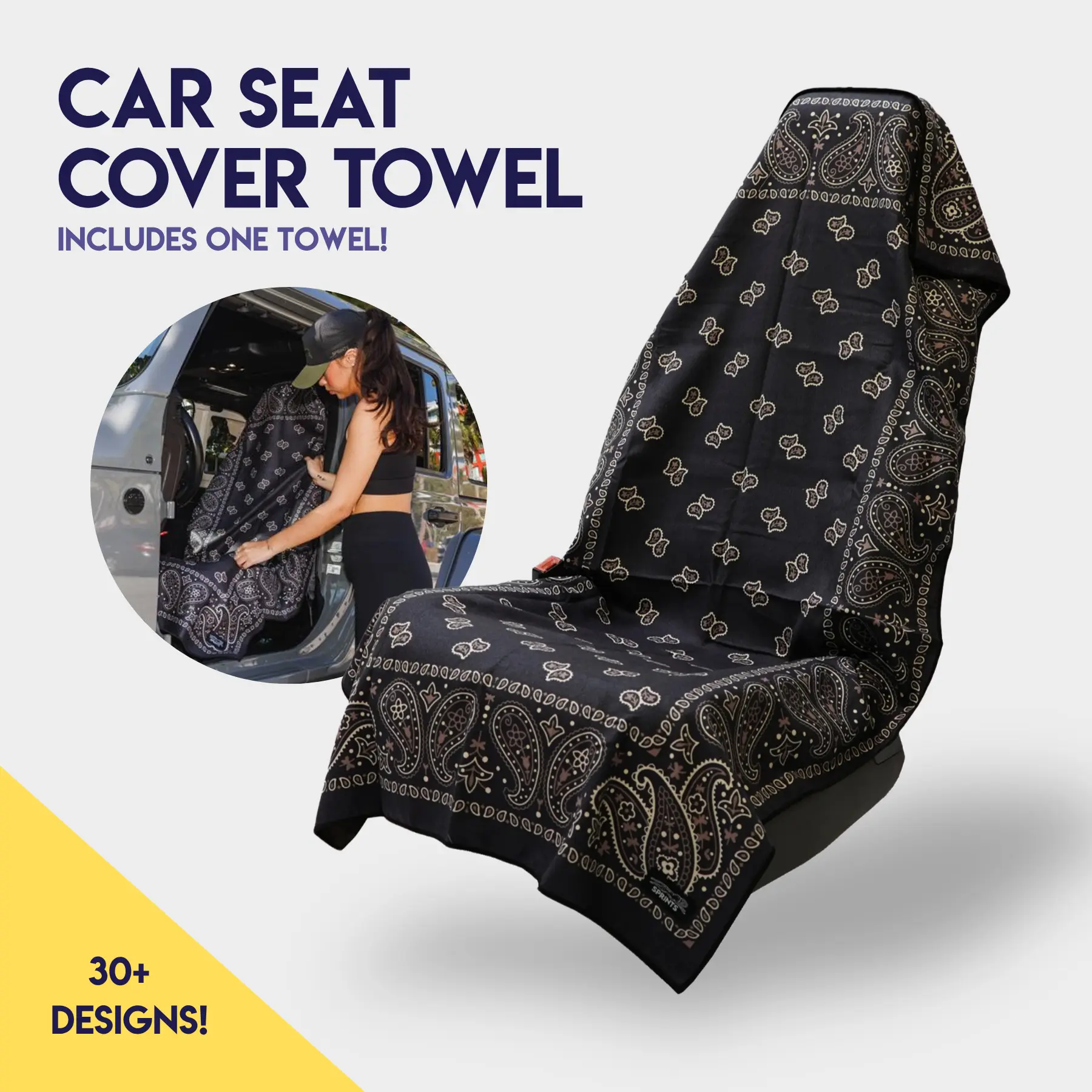 Car Seat Cover Towel, Universal Car Seat Cover, Fits All Cars, Trucks and SUVs, Yoga Towel, Outdoor Towel, Pool Chair Towel, Anti-Sand Towel, Water Resistant, Sand Resistant Towel Towel Seat Covers For Cars Car Seat Accessories