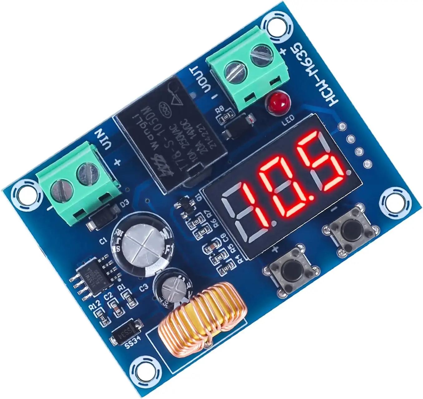 Diy Digital Low Voltage Protector no soldering Disconnect Switch Cut Off 12V Over-Discharge Protection Module for 12-36V Lead Acid Lithium Battery Low Voltage Cutoff for Solar Panel Lighting System Camper