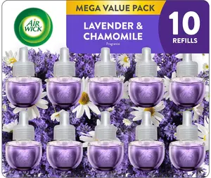 Plug in Scented Oil Refill, 10ct, Lavender & Chamomile, Air Freshener, Oils, Eco Friendly