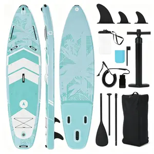 Inflatable Stand Up Paddle Board, 450LB High Weight Capacity Wide SUP with Premium Accessories & Camera Mount, Ideal for Beginners