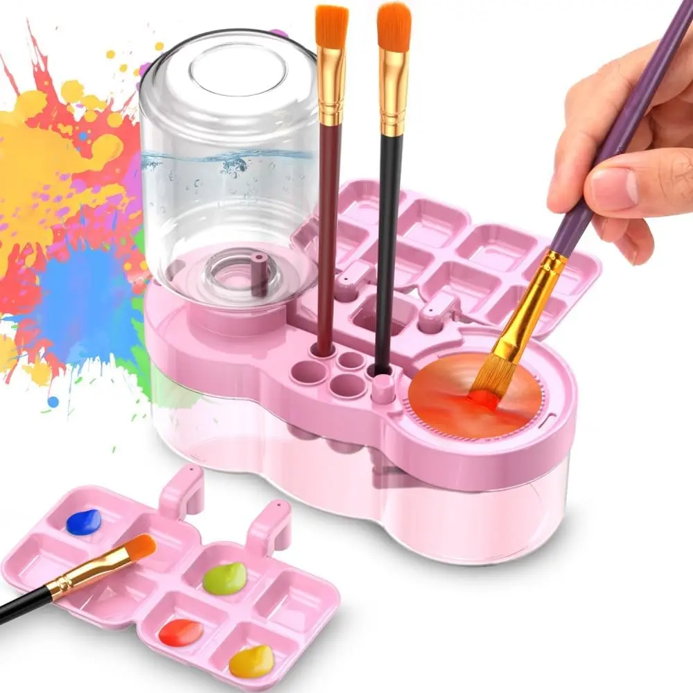 Paint Brush Cleaning Tool Set, 1 Set Paint Brush Washing Bucket with Painting Palette, Art Supplies for Home School Students, Art Materials, Diy Painting Supplies, Teaching Painting Supplies, Painting Accessories