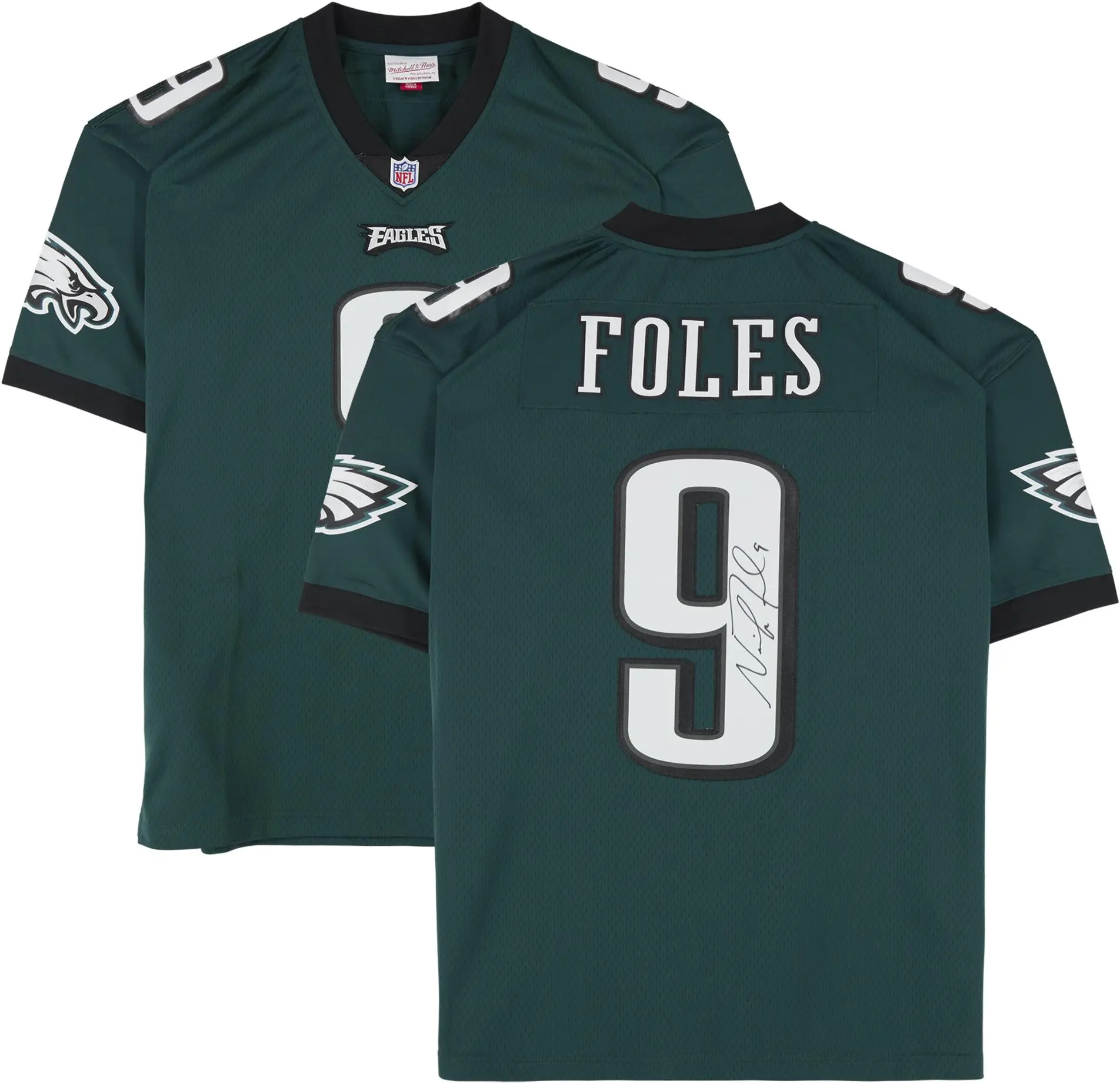 Nick Foles Philadelphia Eagles Autographed Mitchell and Ness 2017 Green Replica Jersey - Fanatics Authentic Certified