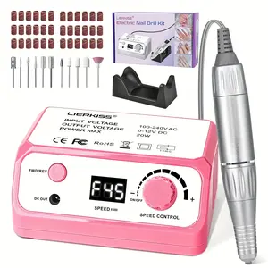 Electric Nail Drill 45000 RPM | Portable Cordless Nail File | Professional E-File for Acrylic Nails | Manicure & Pedicure Kit for Home & Salon Use