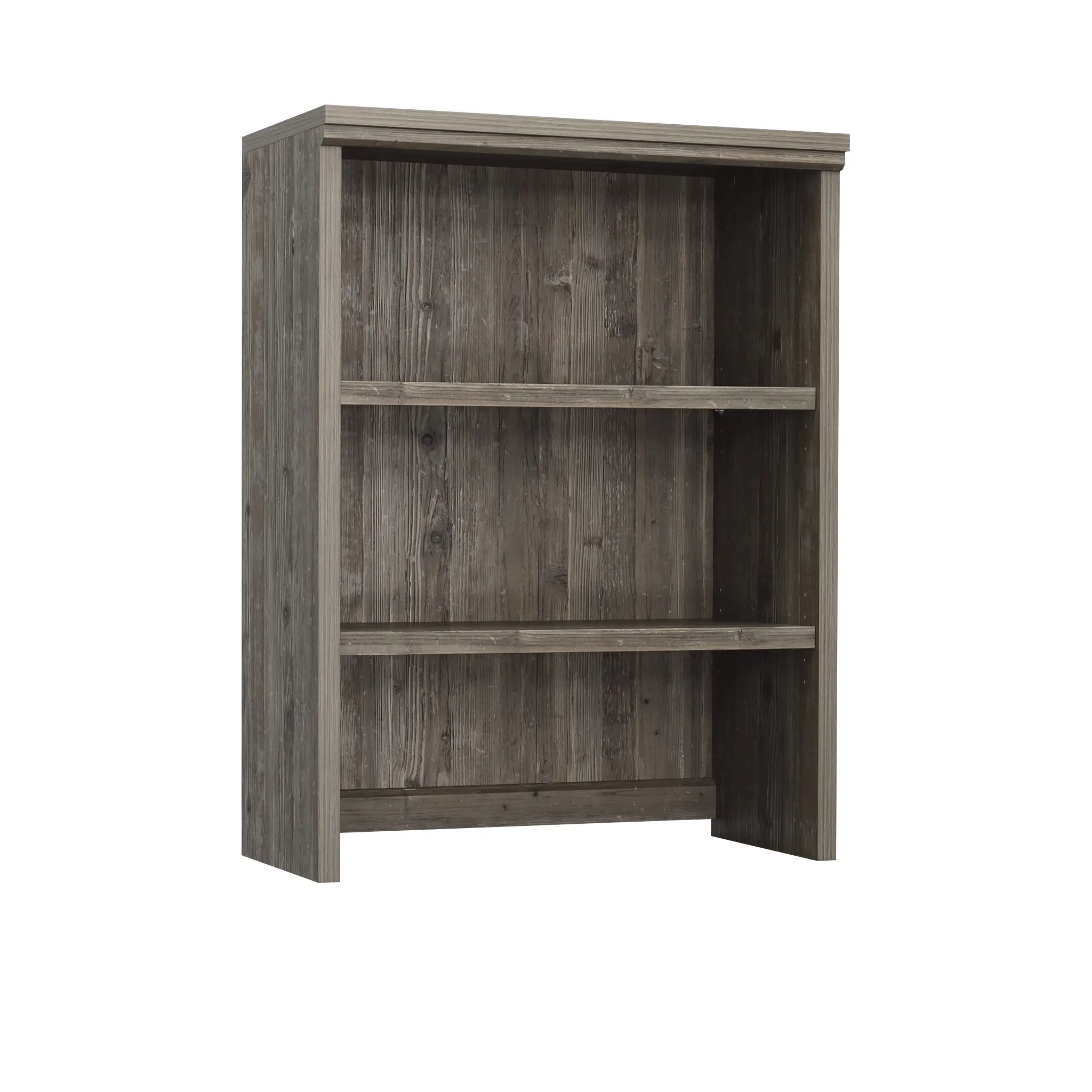 Aspen Post Library Hutch/ Bookshelf with Adjustable Shelves & Concealed Storage - Modern Farmhouse Design for Home Office or Living Room