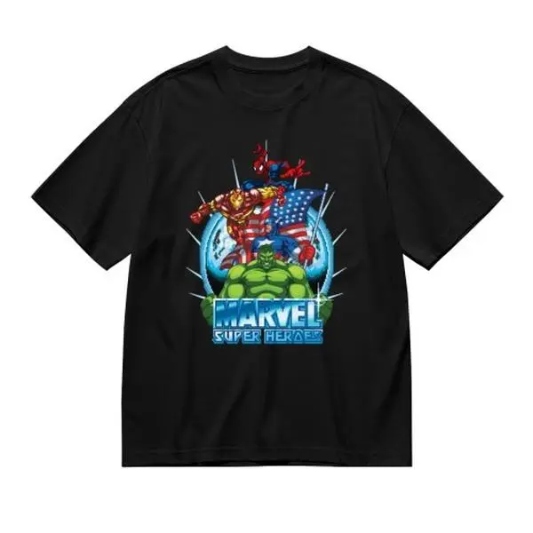 Marvel Avengers T Shirt Cotton Crewneck Short Sleeve Streetwear Graphic Tee Featuring The Full Superhero Squad In An Iconic Classic Portrait Style
