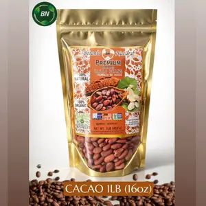BN CACAO BEANS 1LB PREMIUM WILDCRAFTED NATURAL AND ORGANIC GREAT FLAVOR DRIED IN THE SHADE Nut Snack Packs Chocolates