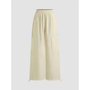 Cider [size 2-10] Woven Mid Rise Solid Wide Leg Trousers