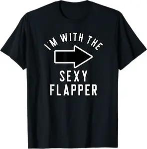 Couples Halloween Costume Shirts I'm With The Sexy Flapper T-Shirt - Allanmarad Shop 79B07YMS914M
