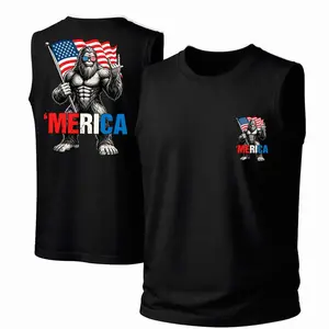 Bigfoot Merica: Rocking Patriotism Printed Style. This Is A Casual Item Suitable For Both Men And Women, Especially Perfect For Spring And Summer; The Cool Print And Classic Crew Neck Cut